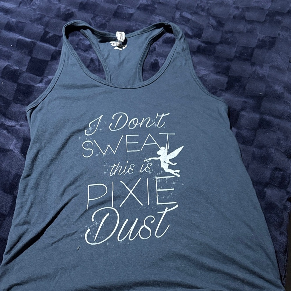 Disney Blue Muscle Tee with White Print